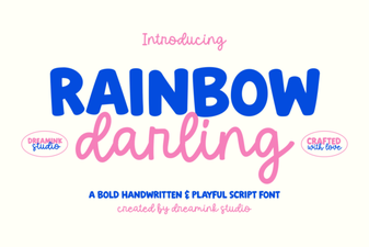 Rainbow Darling Duo Font Design and Usage Ideas