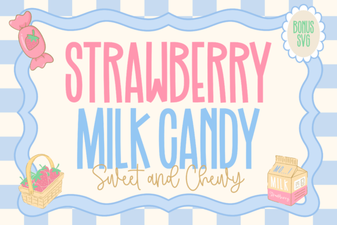 Strawberry Milk Candy Font Design Ideas