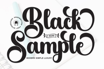 Black Sample Font for Bold Design Projects